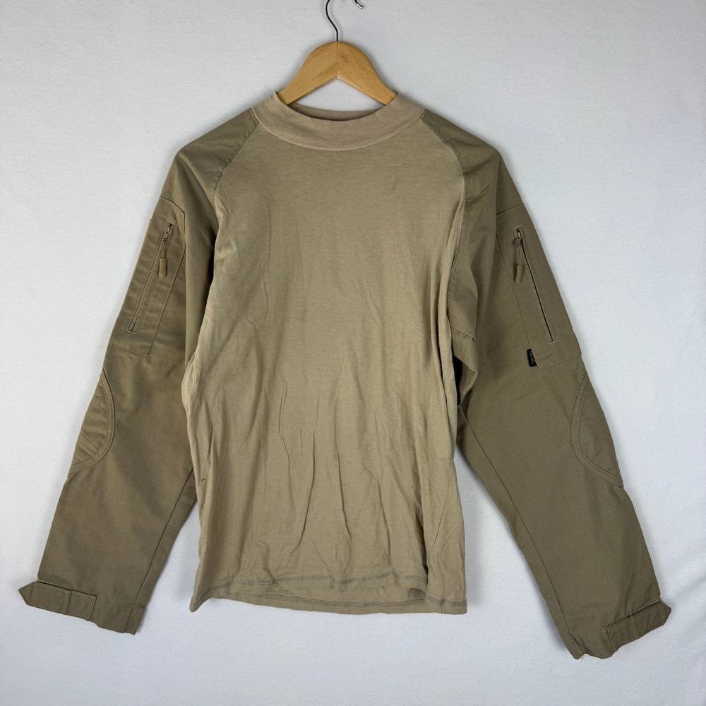 Tru-Spec TRU Combat Shirt Mens Medium Regular Khaki Tan Tactical Cordura 59761